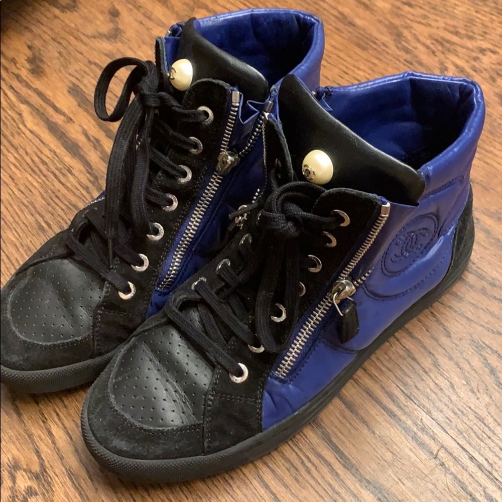 100% authentic, slightly worn, Chanel Sneakers